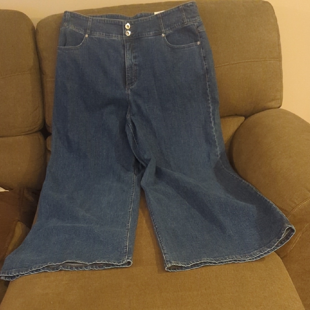 INC International Concepts Dark Blue Flare Jeans